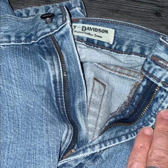 Harley-Davidson Light Blue Men Jeans 34 /30 vintage - Picture 5 of 9